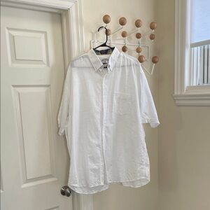 Paul and Shark - Old Money Linen Short Sleeve Button Down Shirt - White XXL